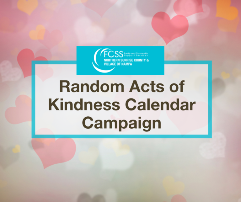 Random Acts of Kindness Calendar Campaign Northern Sunrise County